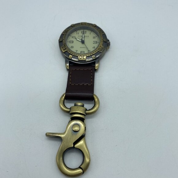 Coleman Other - Coleman Quartz Pocket Watch Men Bronze Tone Snap-On Open Face Analog 40-341